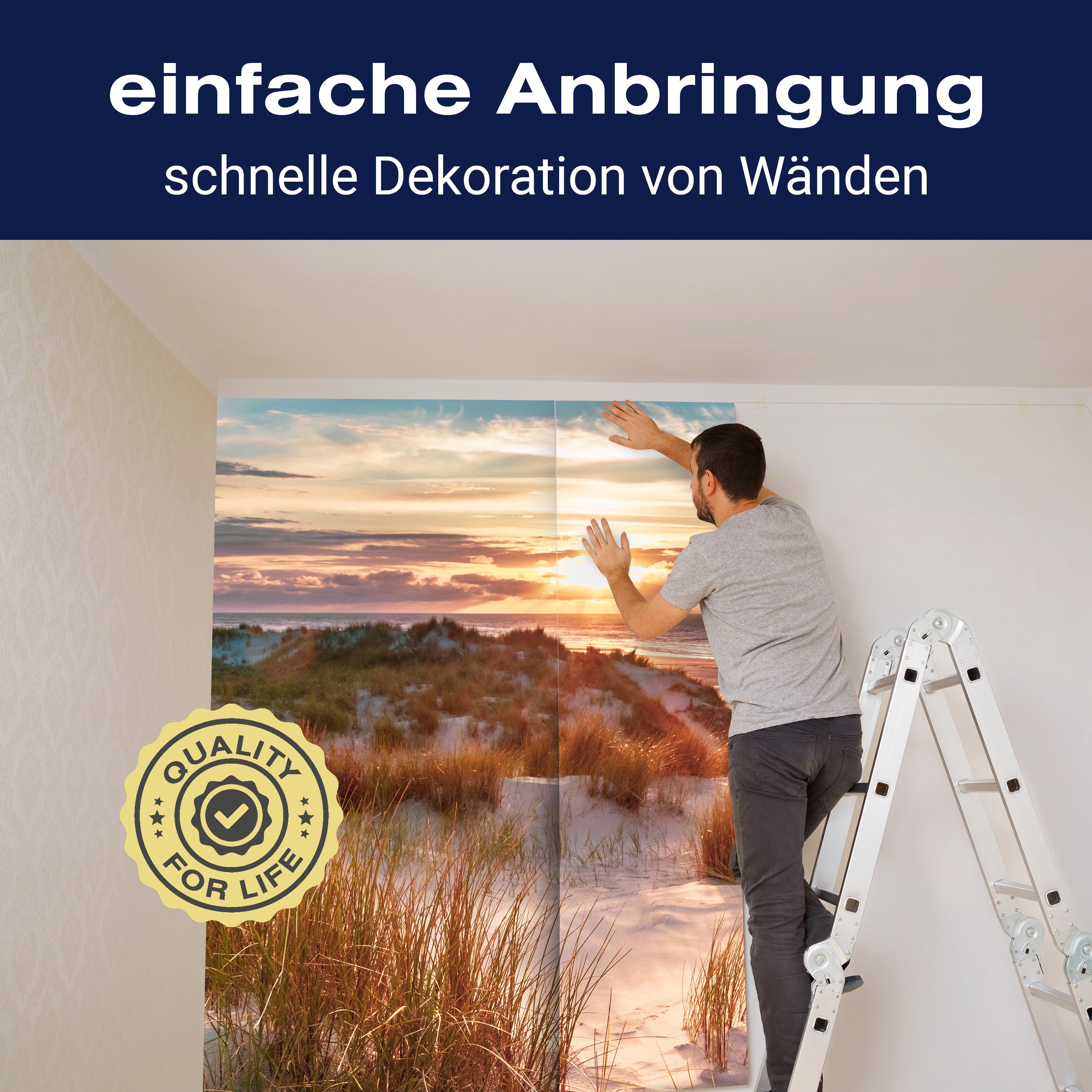 Fototapete Strand Dünen Meer Sonne M6755 - Bild 3 Fototapete Strand Dünen Meer Sonne M6755 - Bild 3