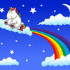 Fototapete Kinderzimmer Regenbogen-Einhorn M0434