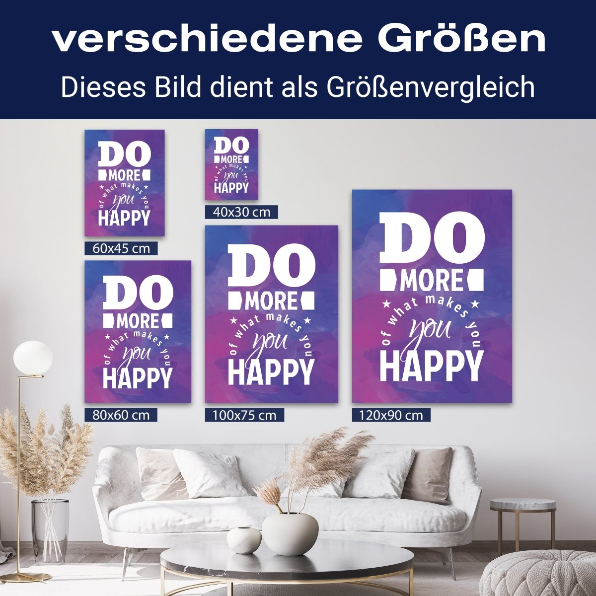 Leinwandbild Motivation, Hochformat, do what makes you happy M0013 kaufen - Bild 8