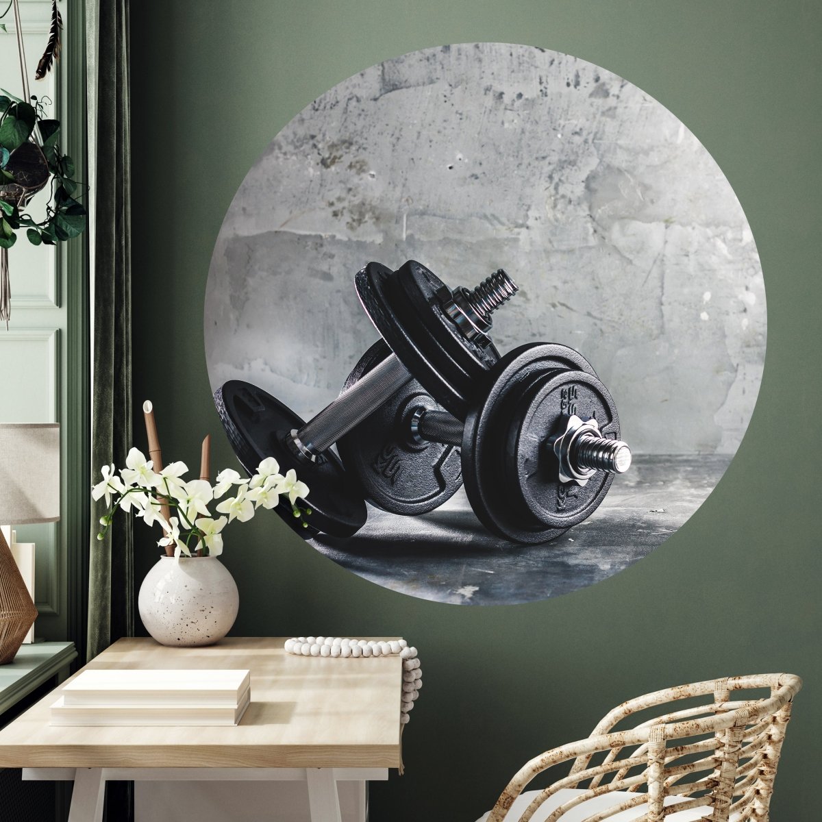 Runde Fototapete Hanteln M0023 - Bild 3