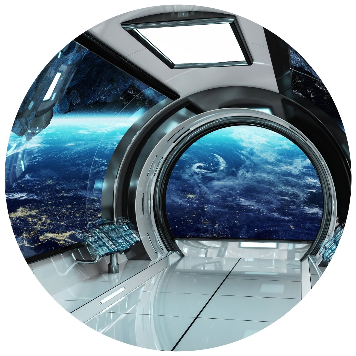 Runde Fototapete Blick aus Raumschiff M0031 - Bild 11