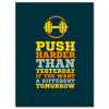 Leinwandbild Motivation, Hochformat, push harder M0063
