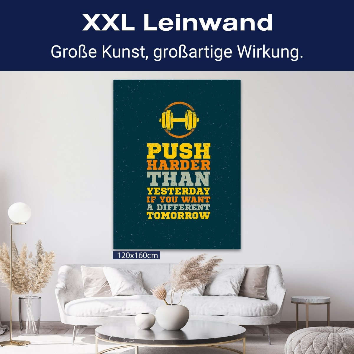 Leinwandbild Motivation, Hochformat, push harder M0063 kaufen - Bild 9