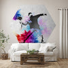 Hexagon-Fototapete Banksy Street Art M0066