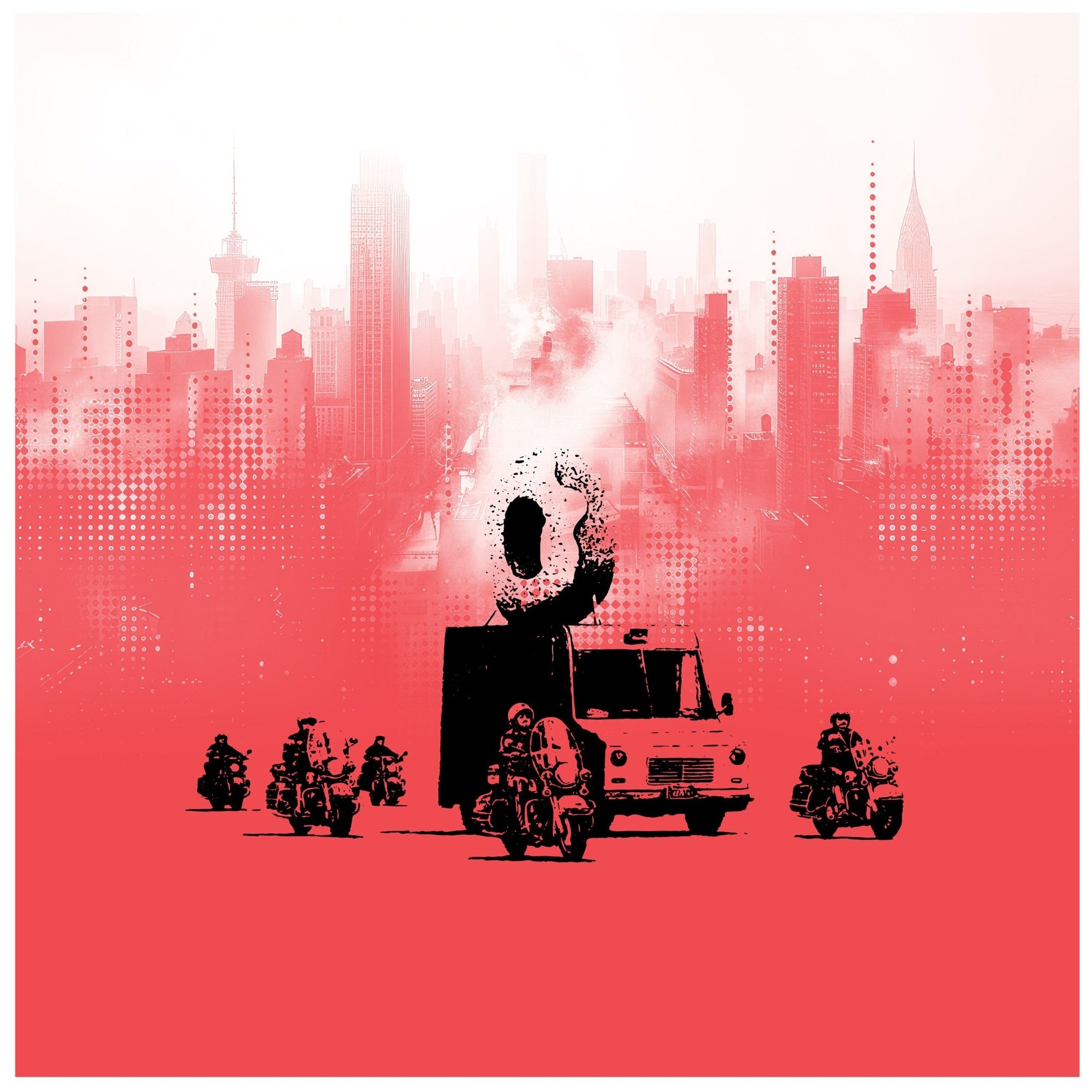 Quadratische Fototapete Banksy Street Art M0071 - Bild 11