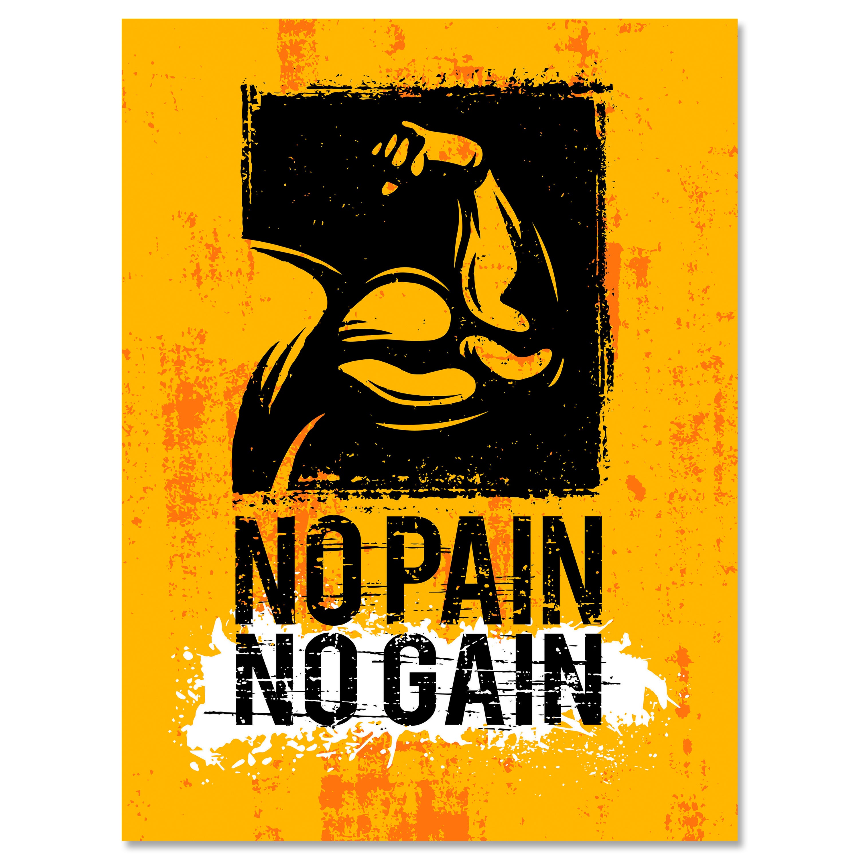 Leinwandbild Motivation, Hochformat, Pain & Gain M0073 kaufen - Bild 1