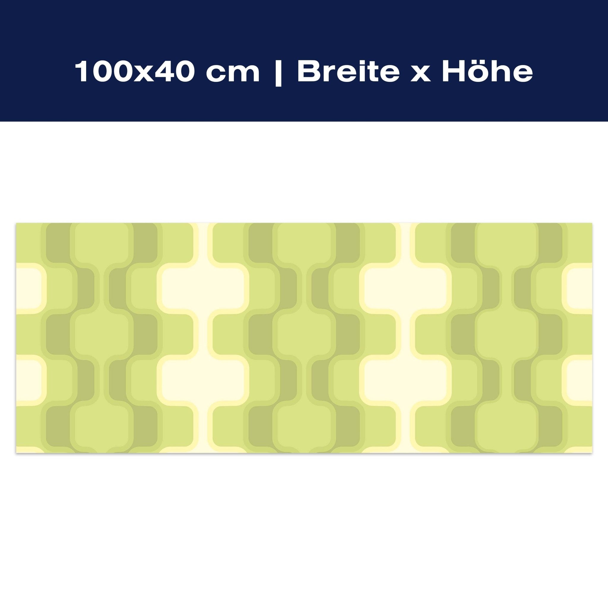 Leinwandbild Retromuster Grün Muster M0108