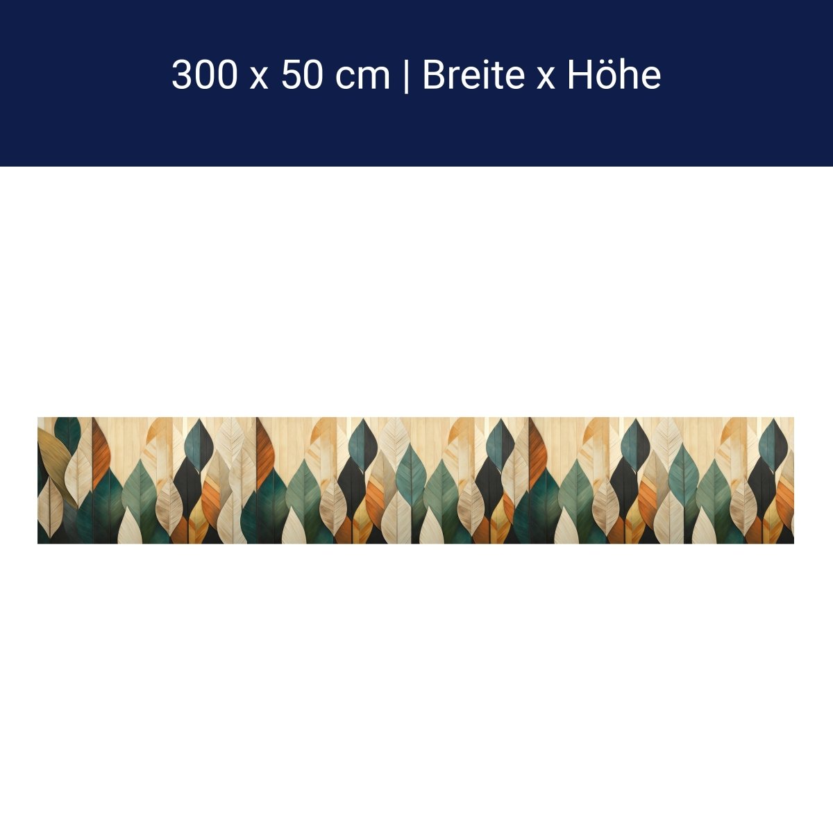 Panorama-Fototapete Blätter aus Holz M0118