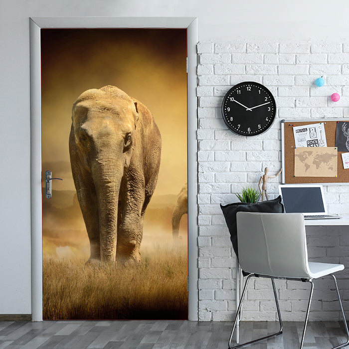 Türtapete Steppenelefant Afrika M0246 - Bild 1