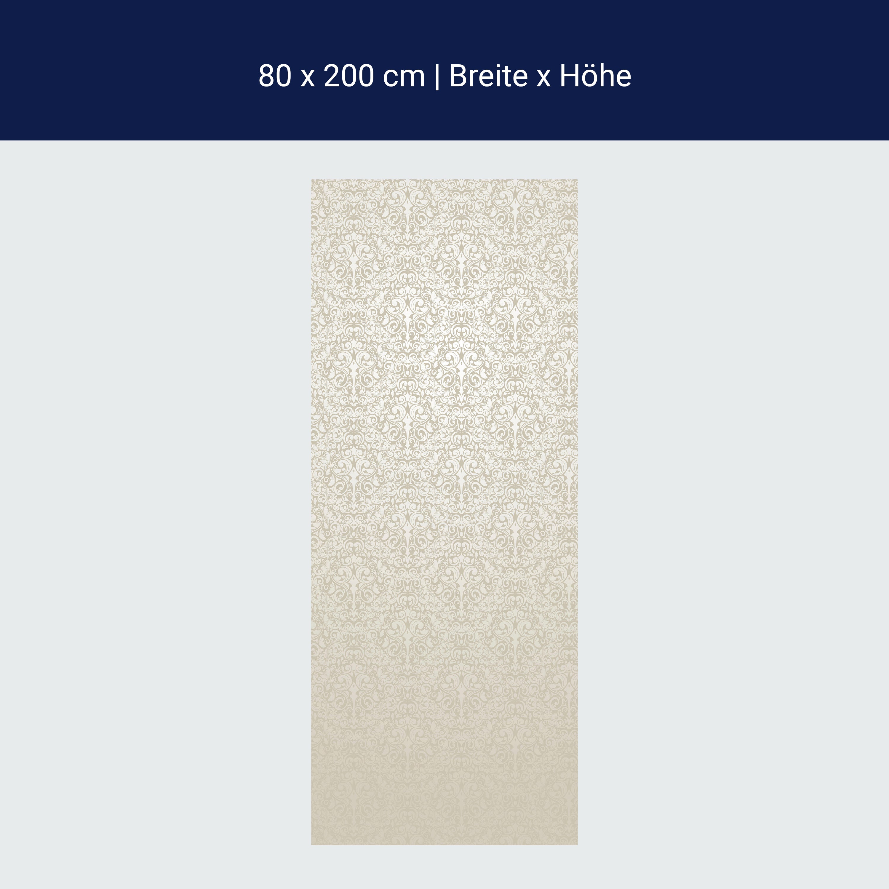 Türtapete Barockmuster Beige M0306