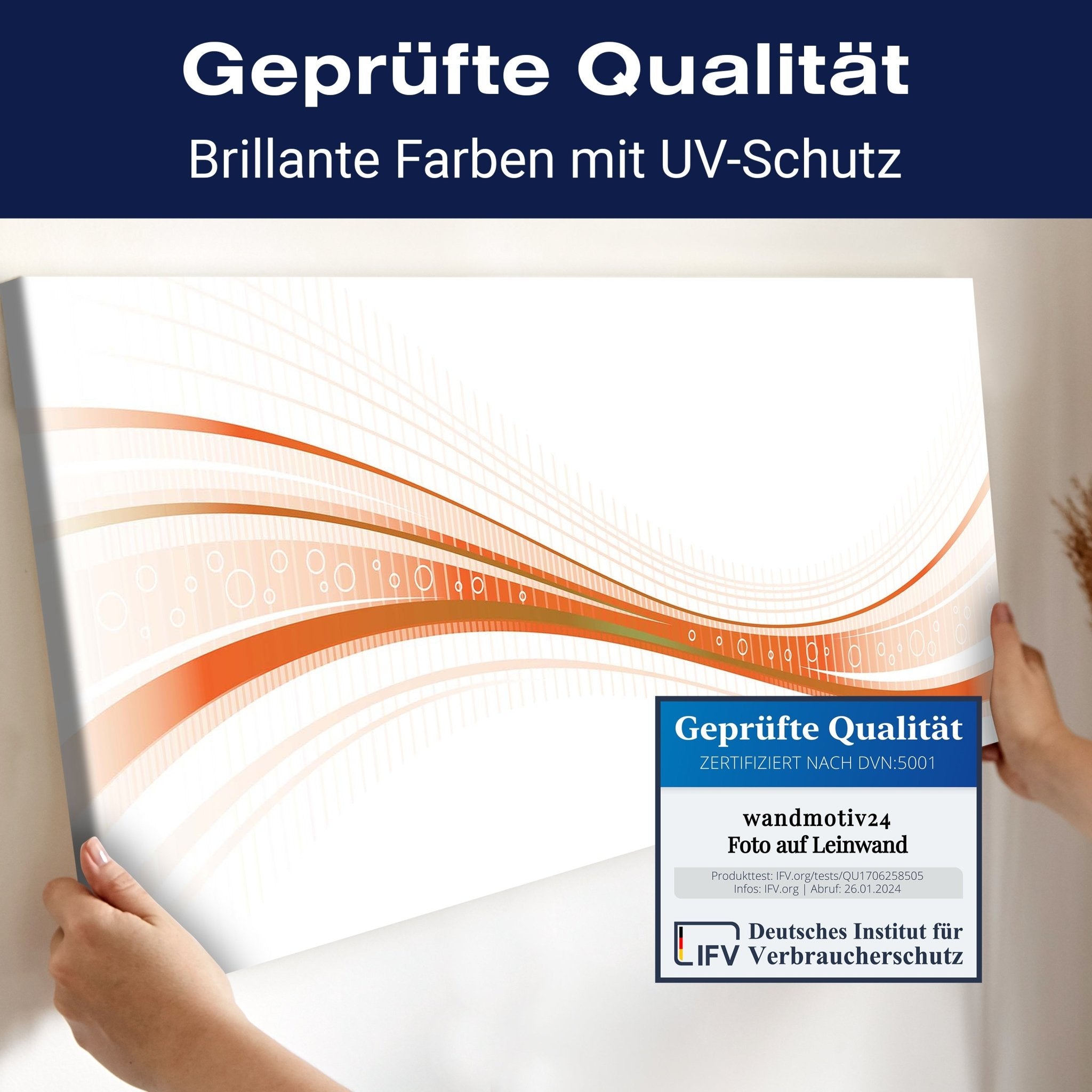 Leinwandbild Orangene Welle M0315 kaufen - Bild 4