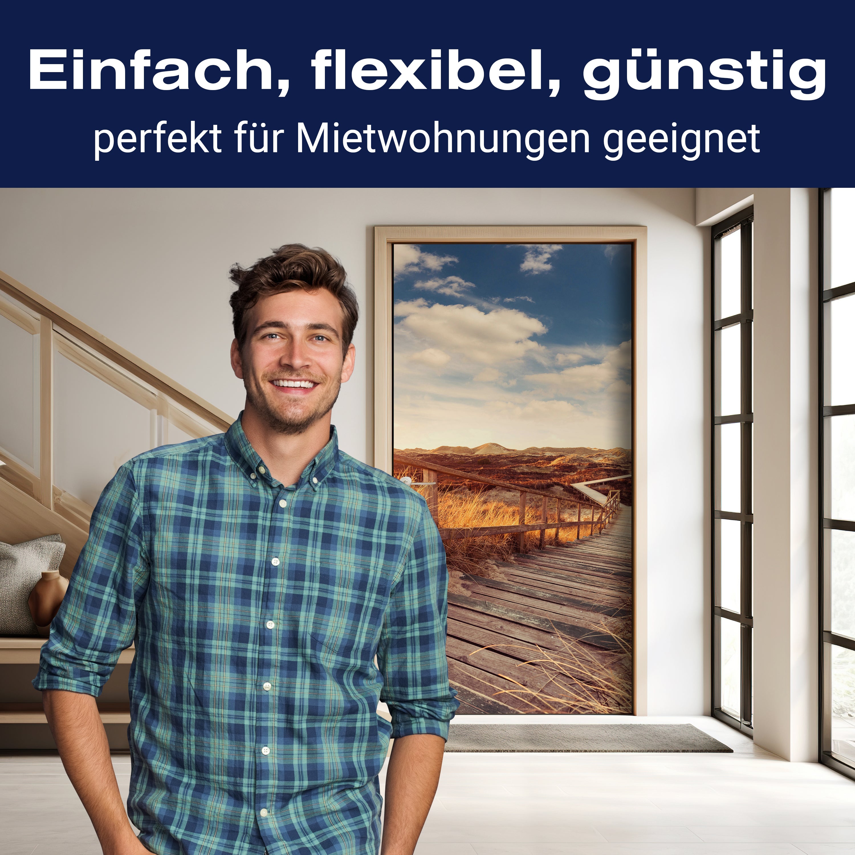 Türtapete Treppe in Dünen M0373 - Bild 3