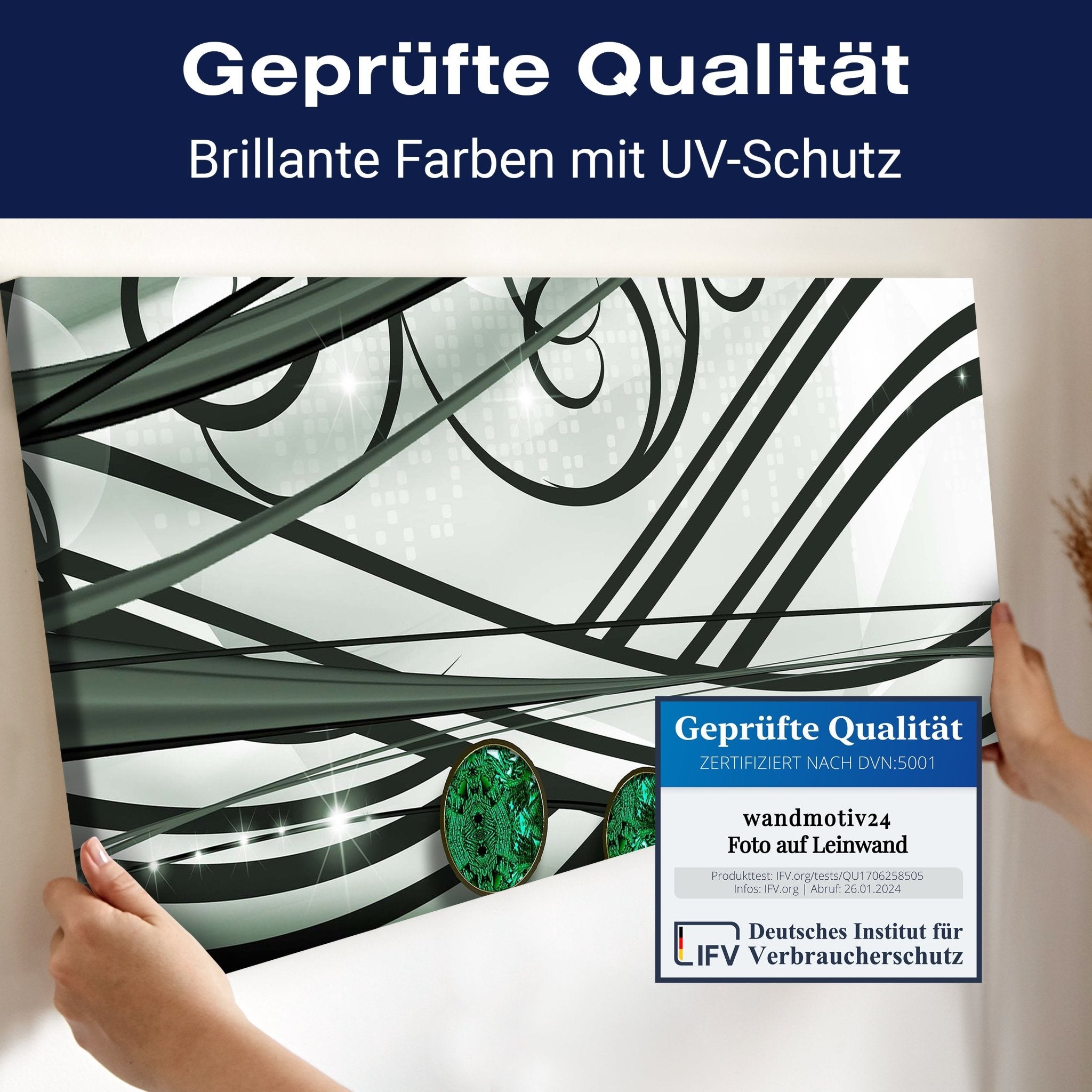 Leinwandbild Ranken Diamant grün M0538 kaufen - Bild 4
