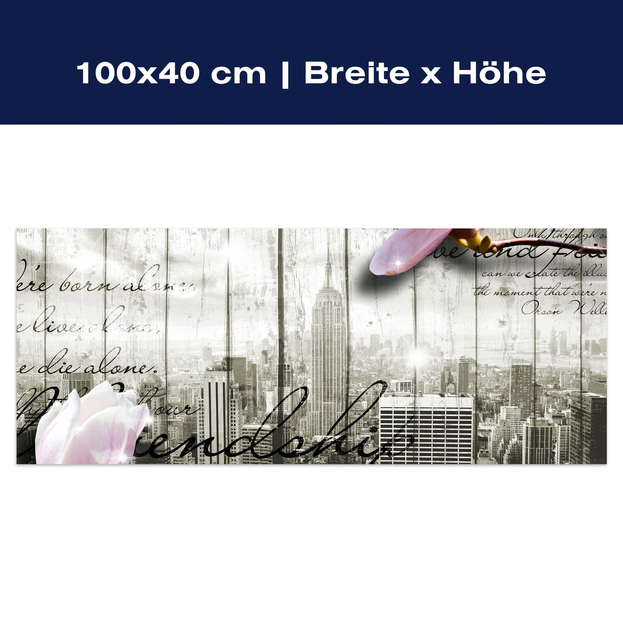 Leinwandbild Style New York Blüten M0546