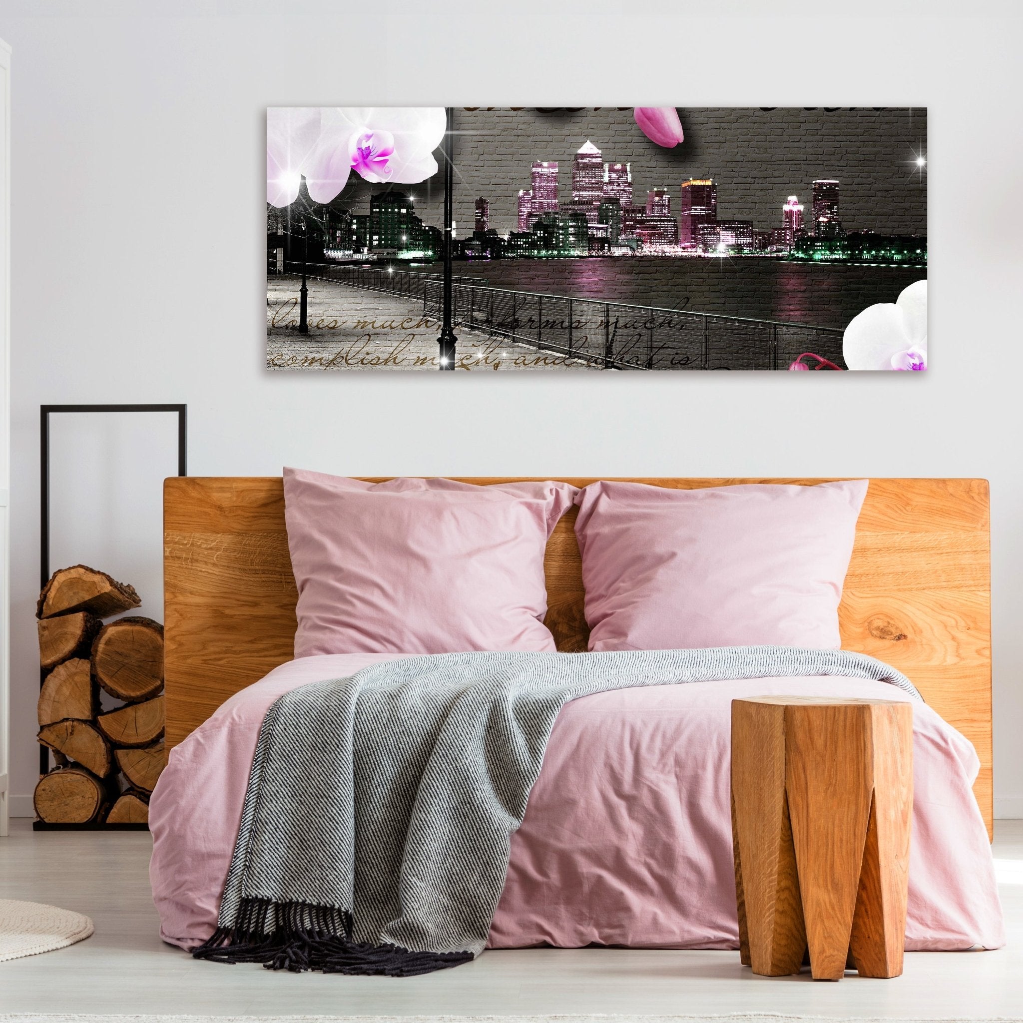 Leinwandbild Klinker Vintage Blüten Modern M0549 kaufen - Bild 3