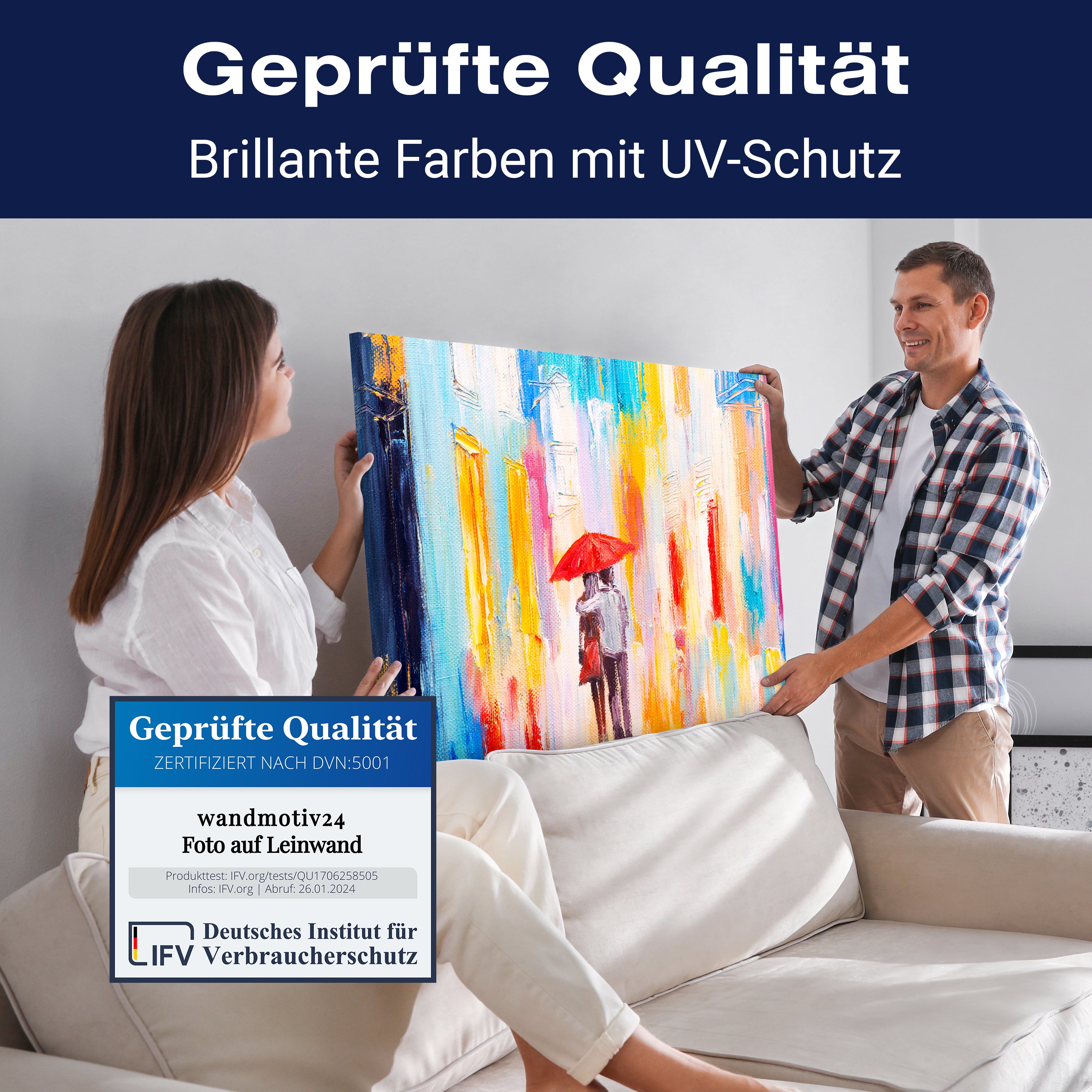 Leinwandbild Malerei, Paar, Querformat M0609 kaufen - Bild 4