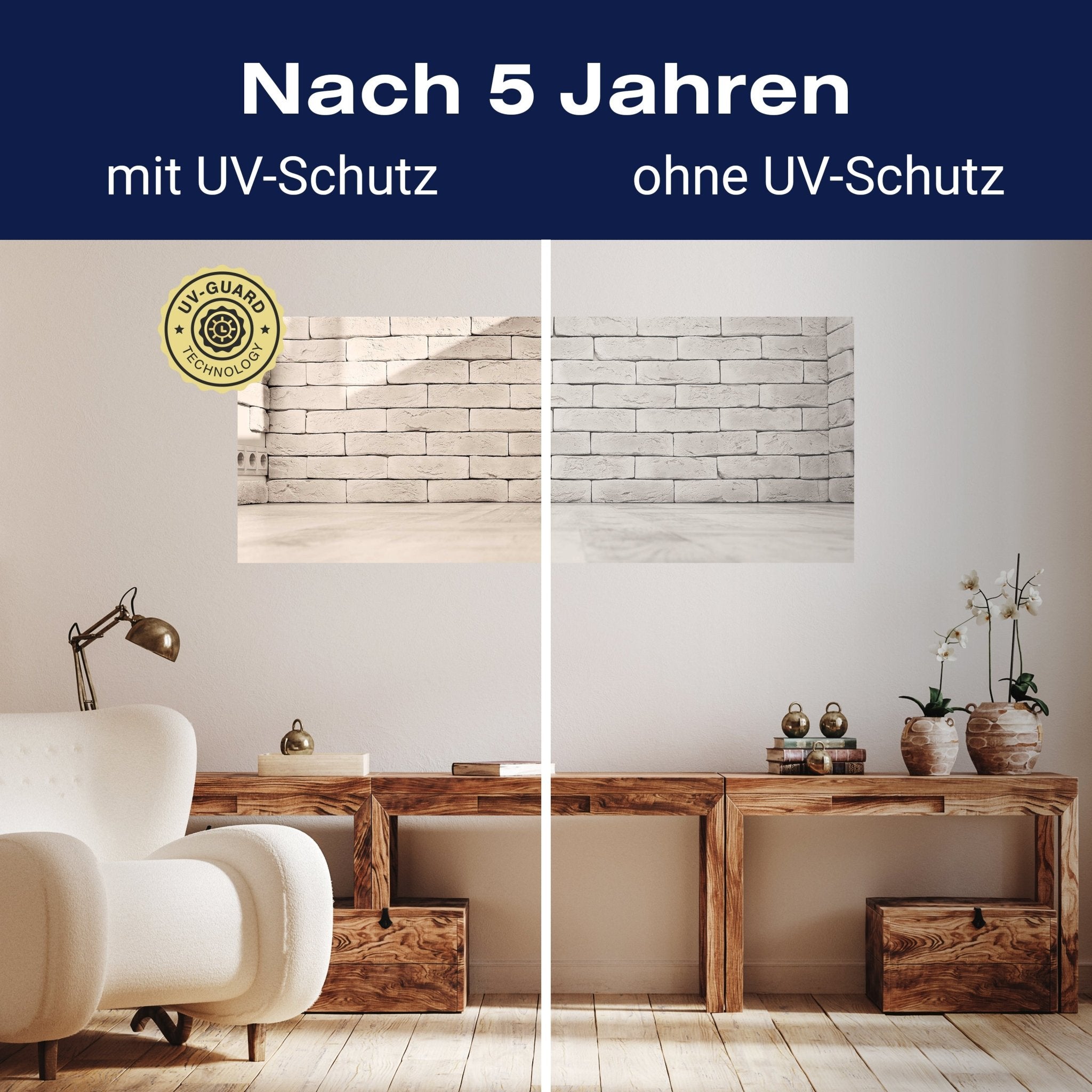 Leinwandbild Vintage weisse Mauer M0702 kaufen - Bild 9