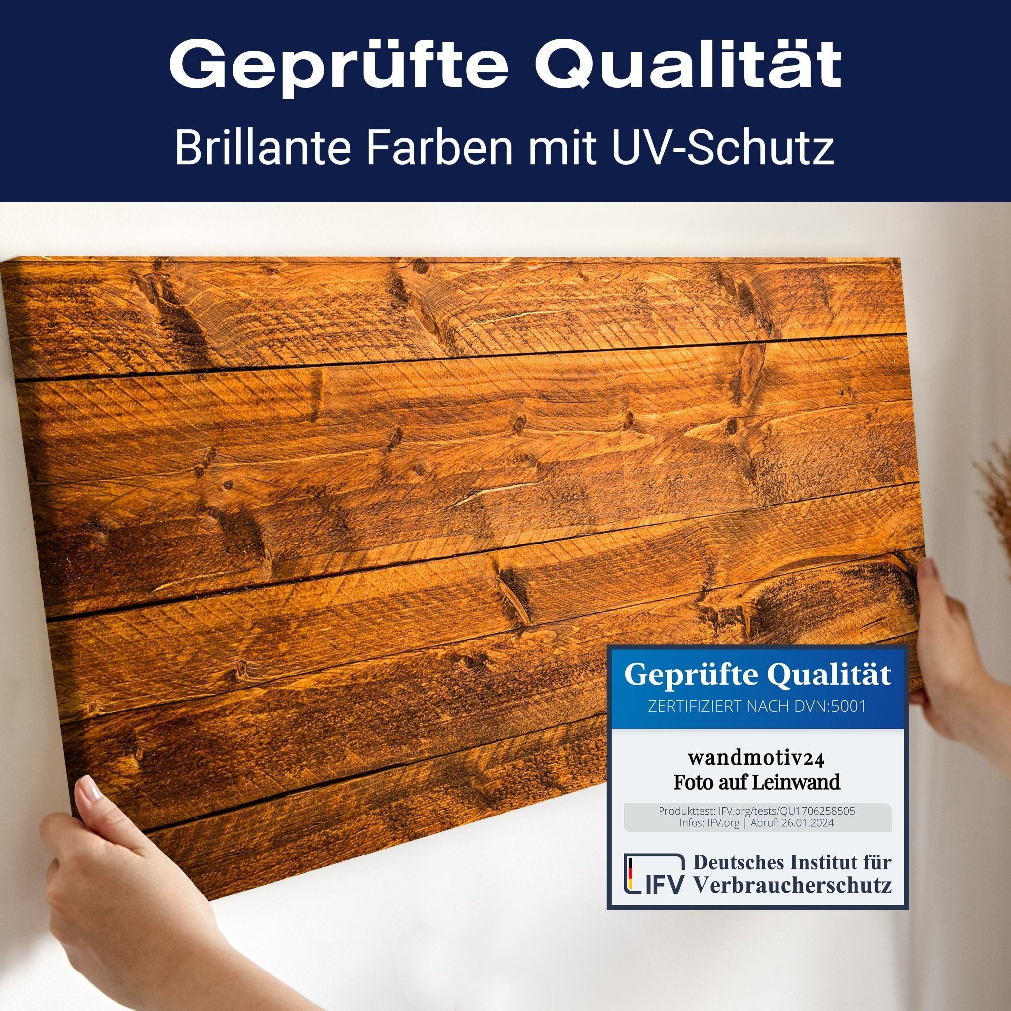 Leinwandbild Alte Holzwand M0719 kaufen - Bild 4