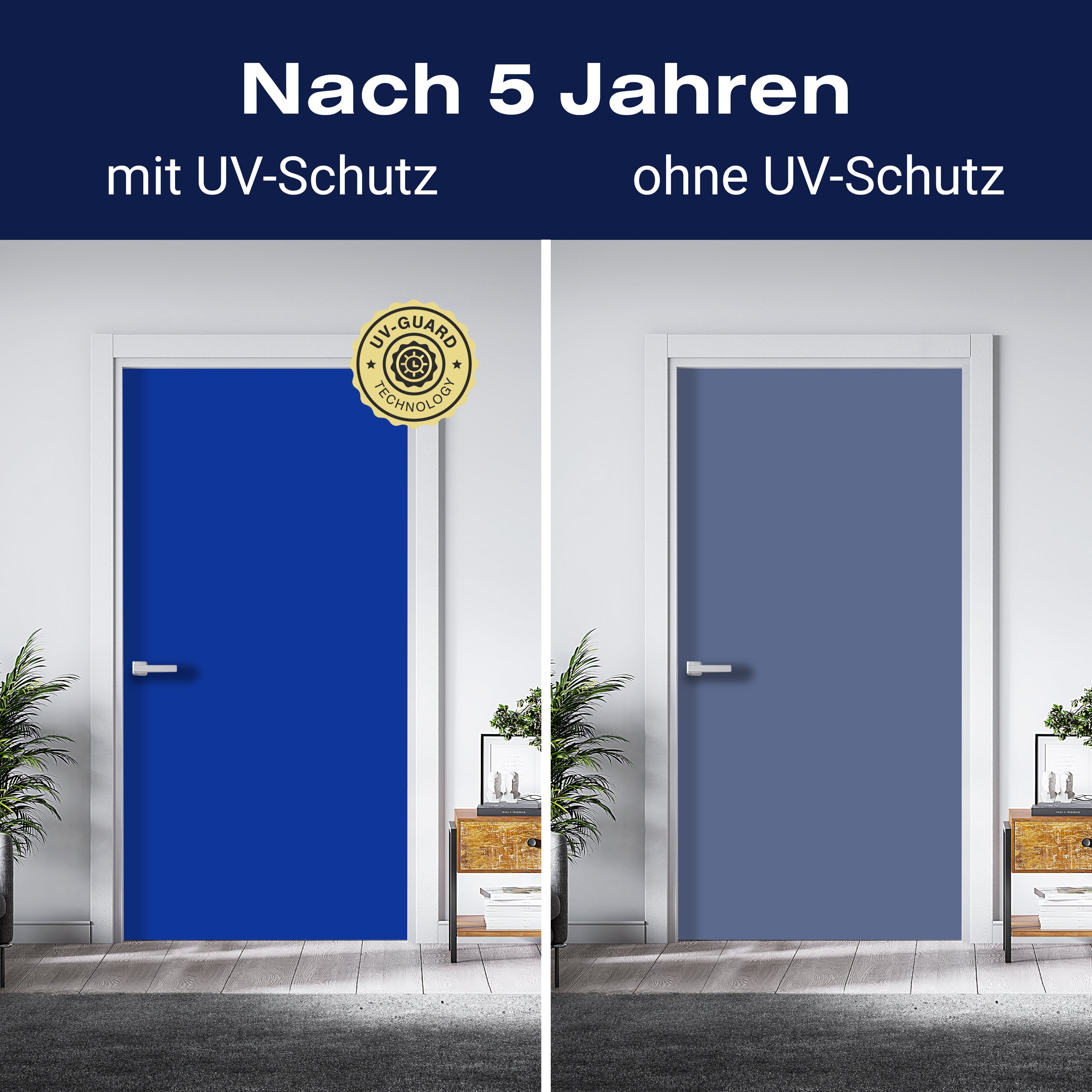 Türtapete einfarbig Königsblau M0745 - Bild 4