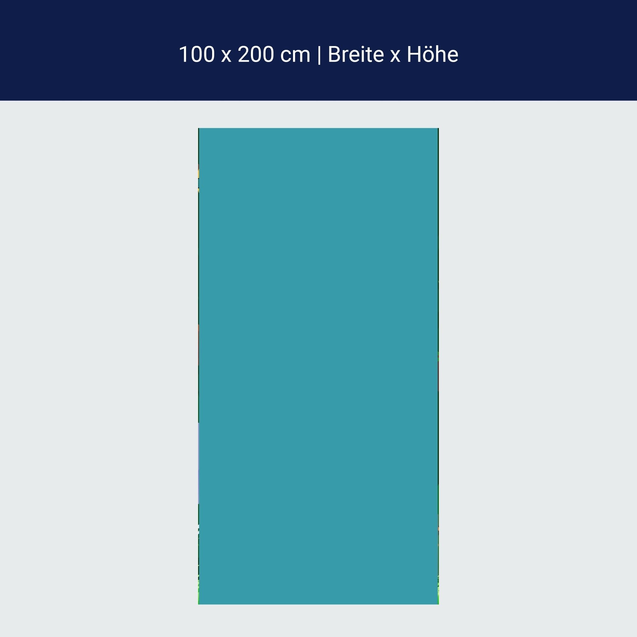 Türtapete einfarbig Türkis M0746