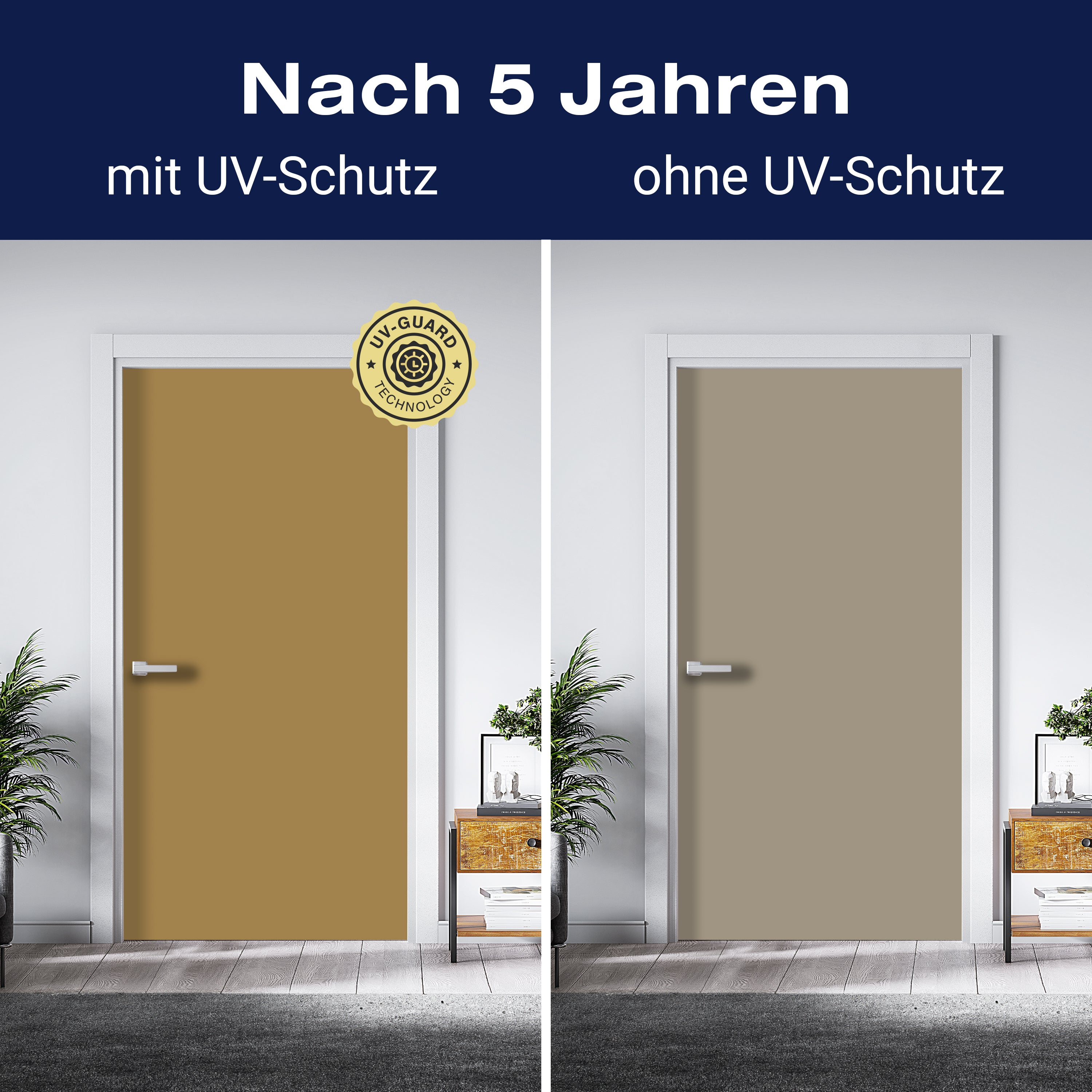 Türtapete einfarbig Hellbraun M0749 - Bild 4