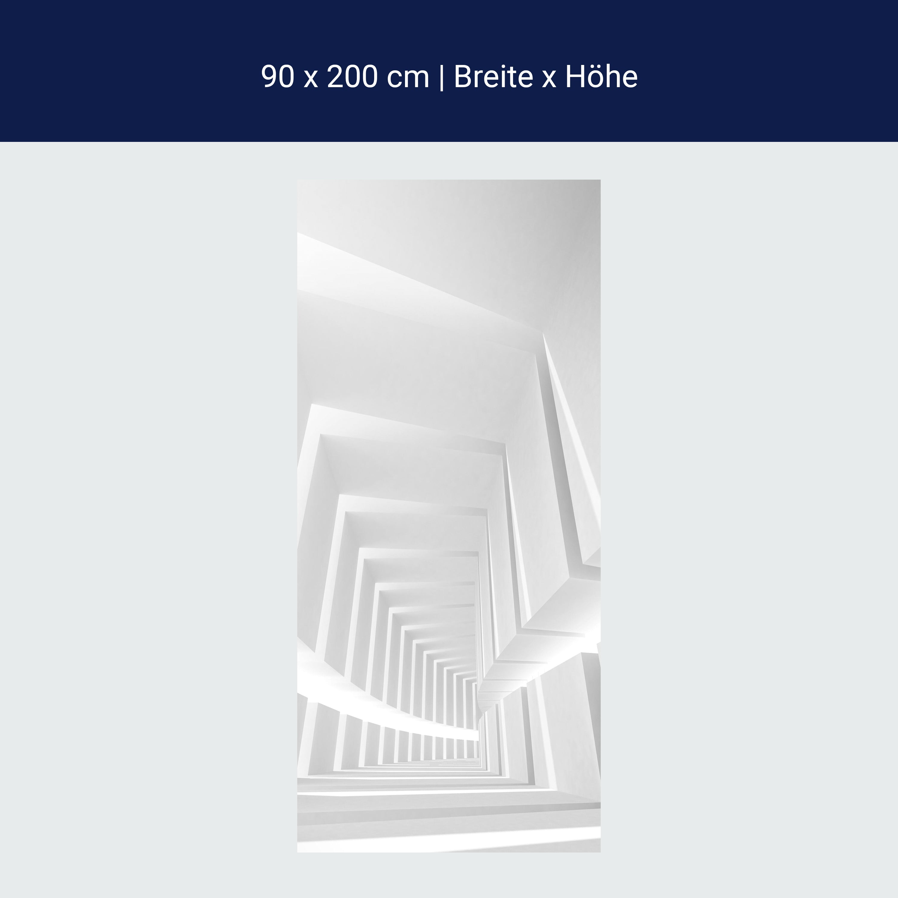 Türtapete Weißer leerer Korridor M0798