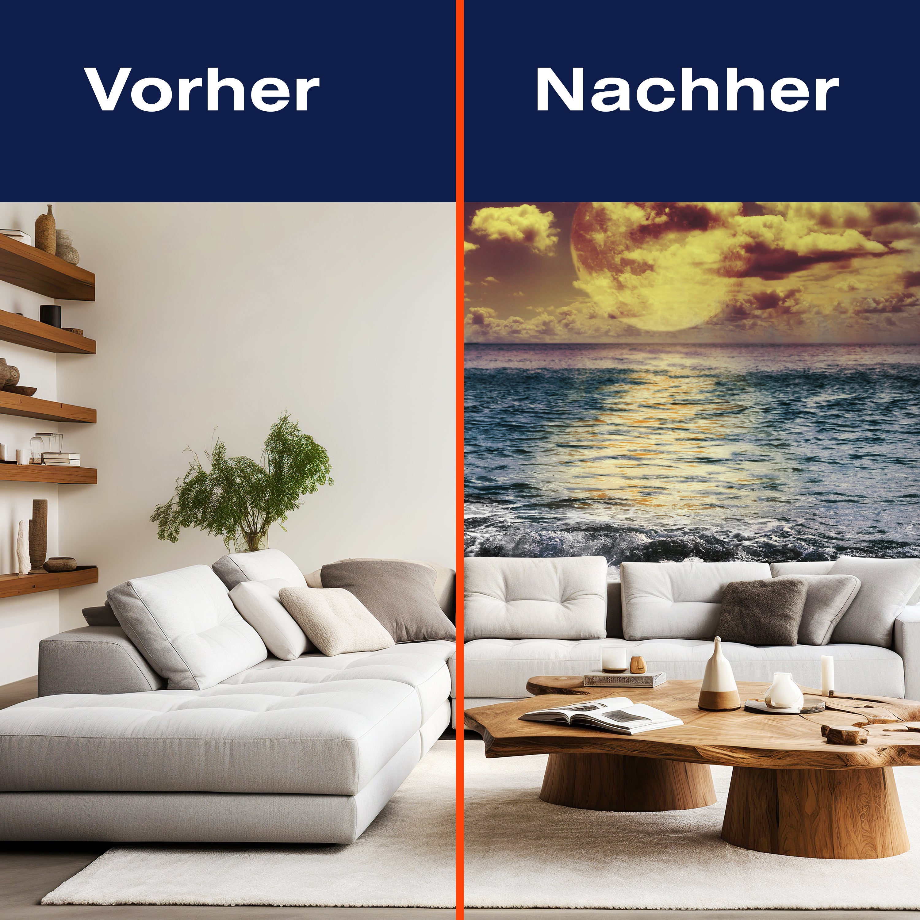 Fototapete Vollmond über dem Ozean M0906 - Bild 9