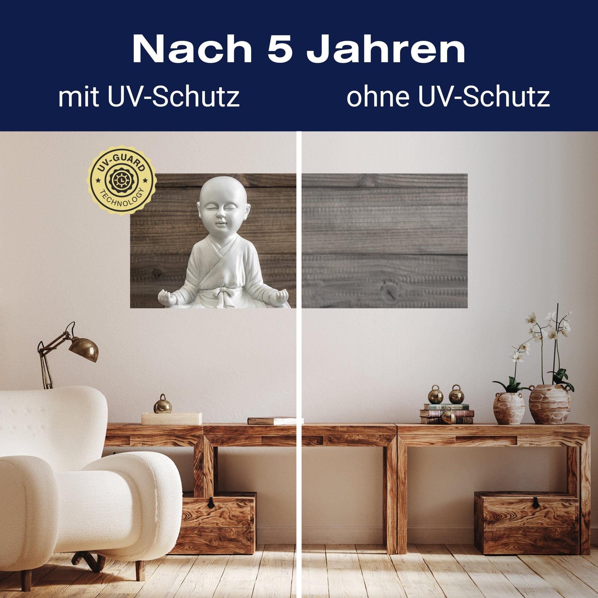 Leinwandbild Weiß sitzender Buddha M0974 kaufen - Bild 9