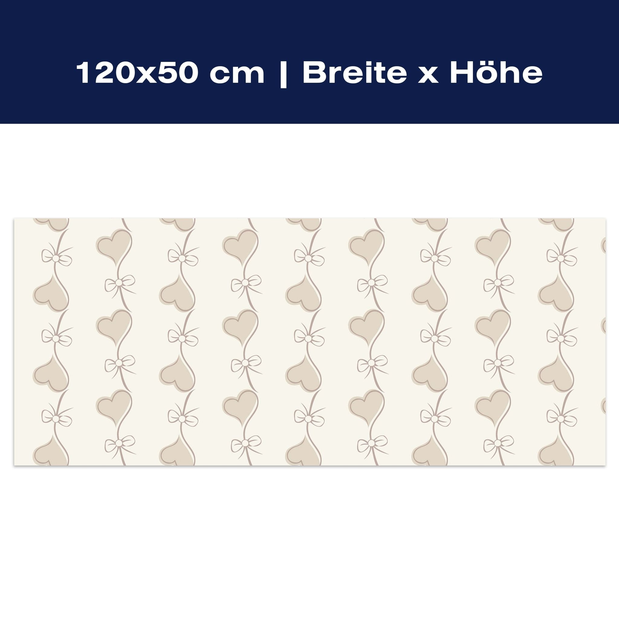 Leinwandbild Retro Herzen auf Beige Hintergrund M0993