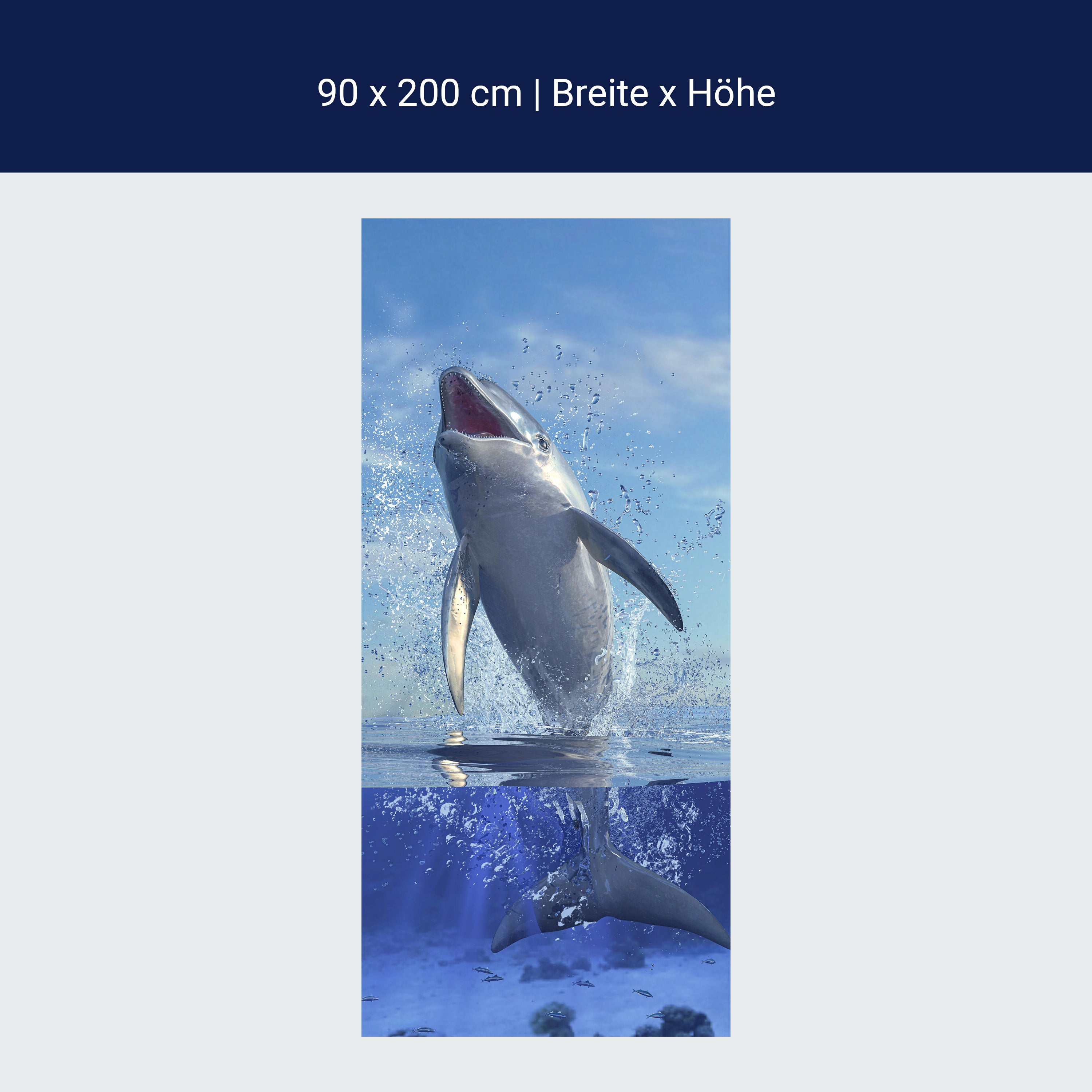 Türtapete springender Delfin, Säugetier, Delphin M1126