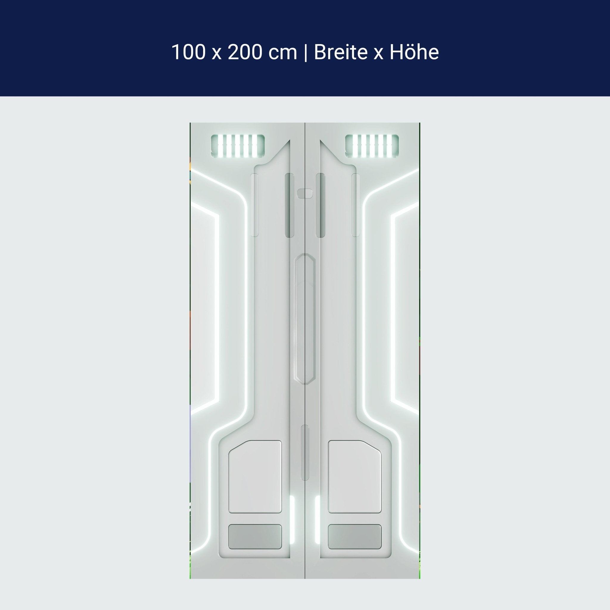 Türtapete Futuristische Tür, LED, Raumschiff M1365