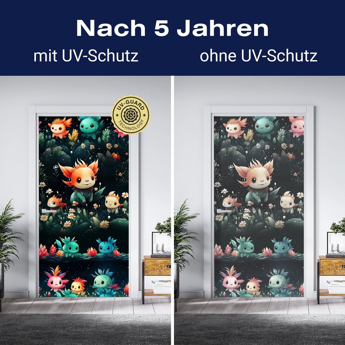 Türtapete süße Axolotl M1524 - Bild 4