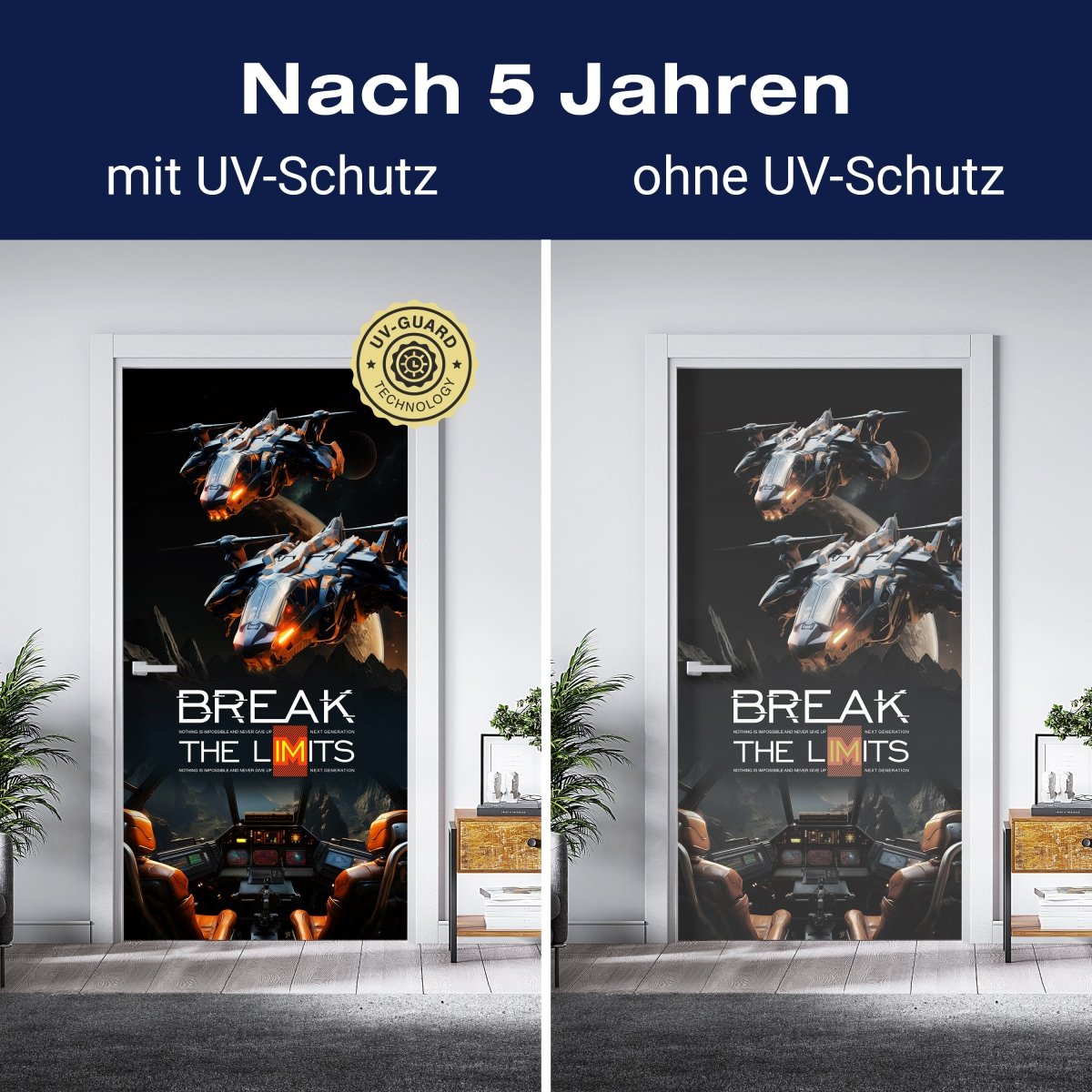 Türtapete Fantasy, Raumschiffe, Planeten M1531 - Bild 4