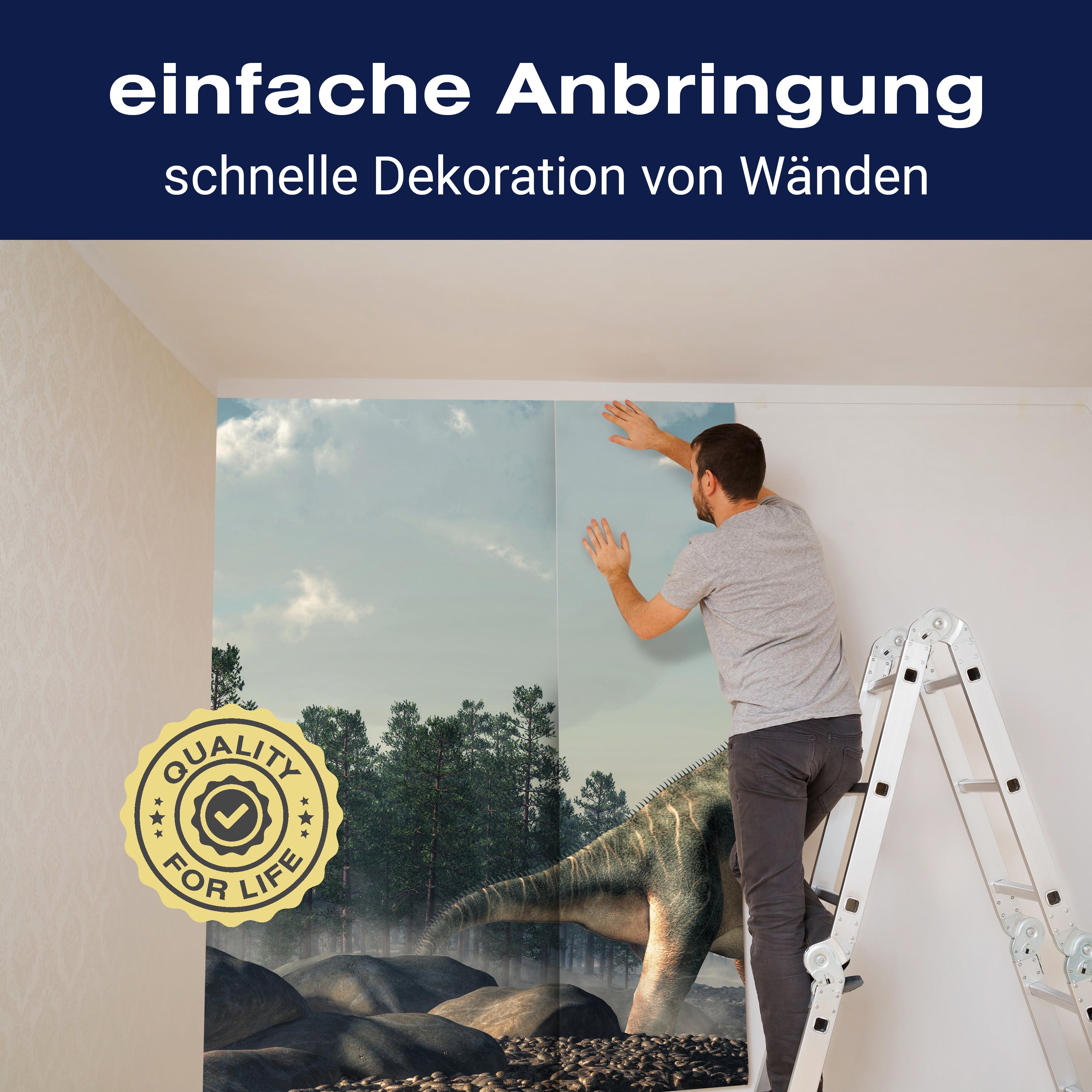 Fototapete Brachiosaurus Dino im Wasser M6019 - Bild 3