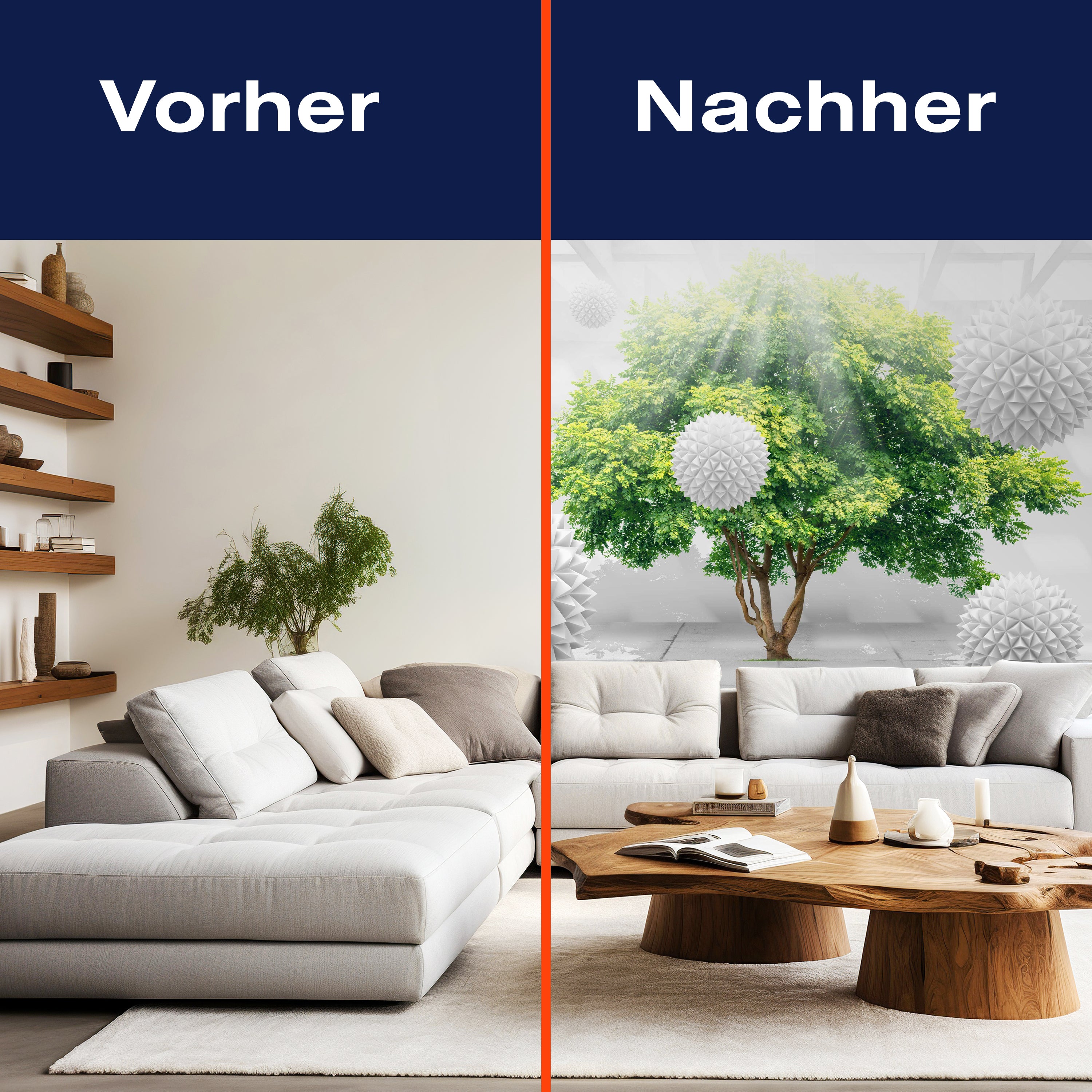 Fototapete 3D Effekt Kugeln Baum Raum M6102 - Bild 9