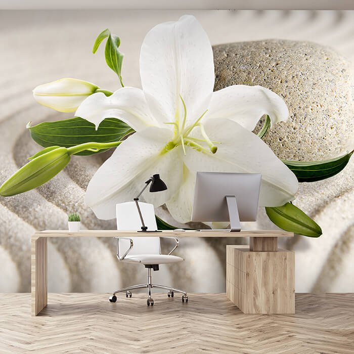 Fototapete weiße Lilie Blüte M6282 - Bild 1