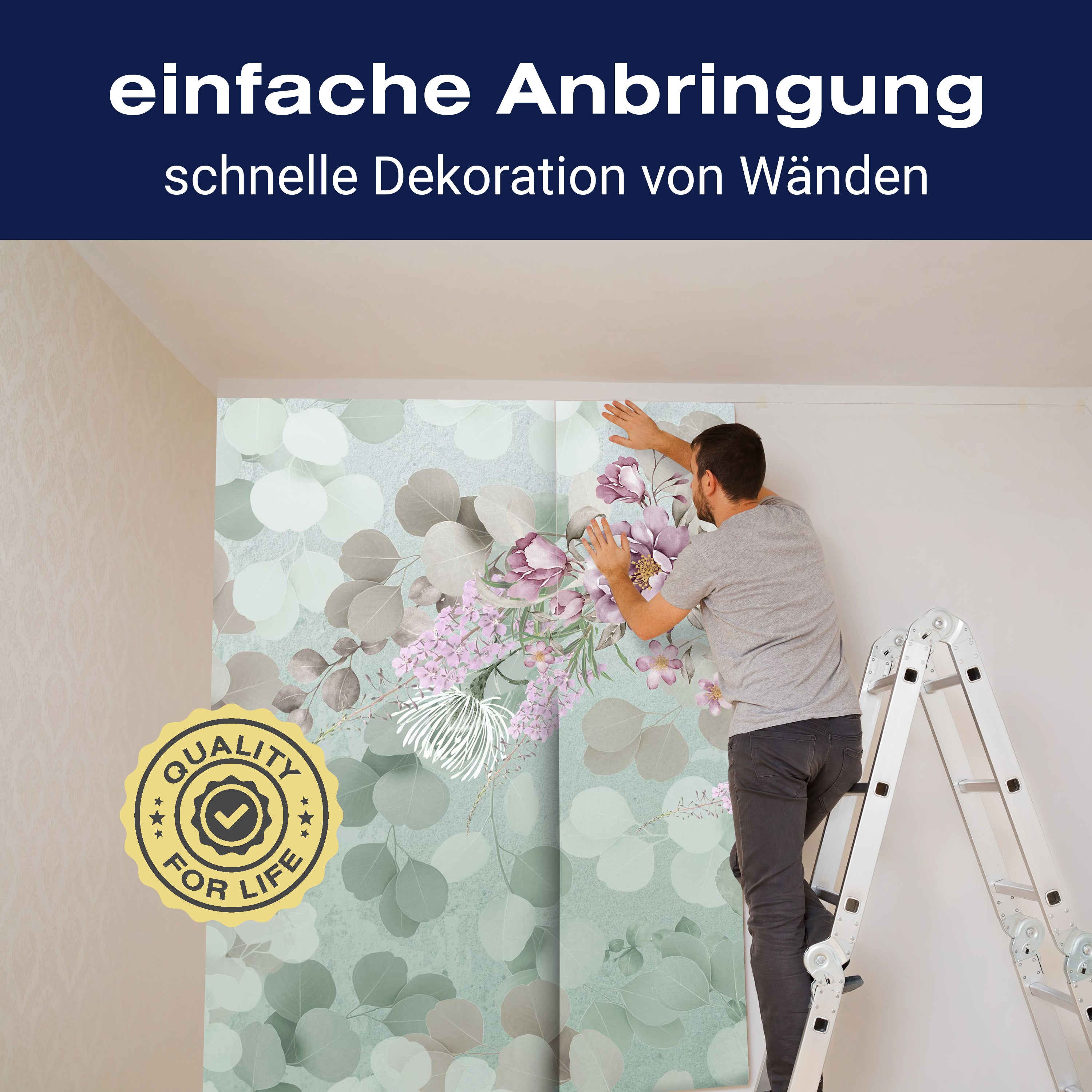 Fototapete Vintage Blumen Illustration M6283 - Bild 3