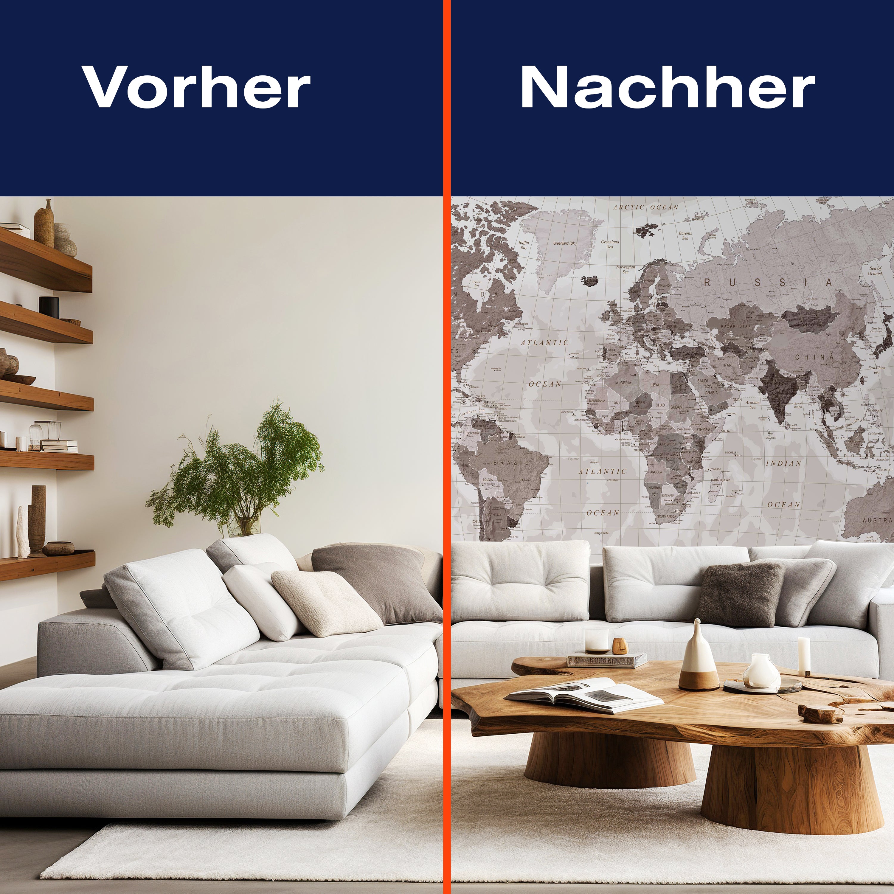 Fototapete Weltkarte Globus Atlas M6291 - Bild 9