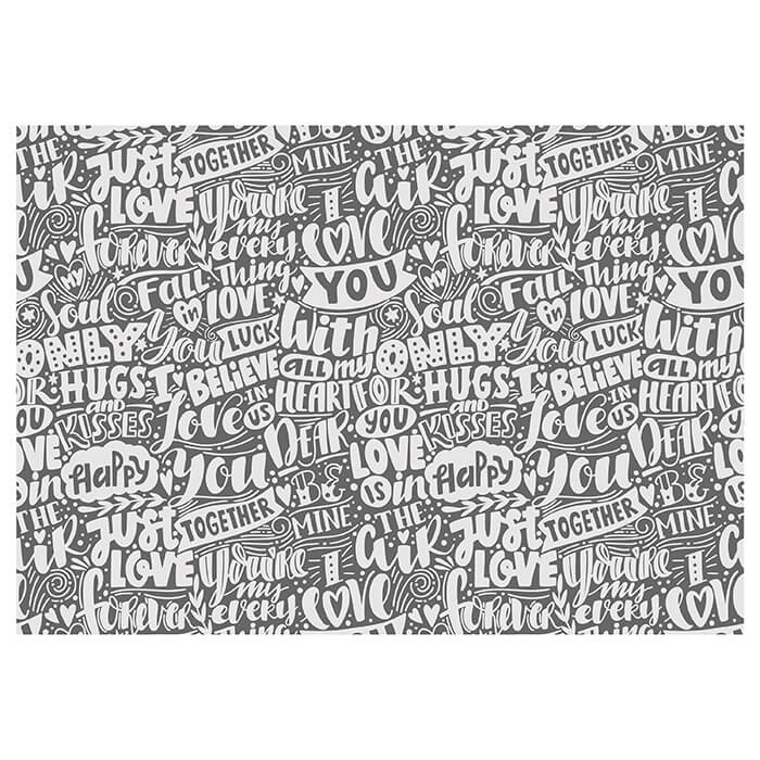 Fototapete Schrift Liebe grau M6366 - Bild 2