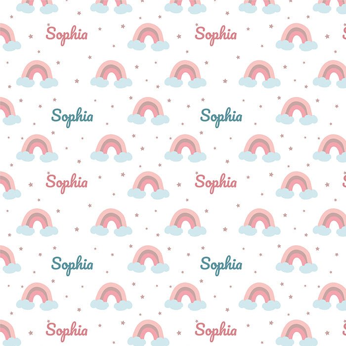 Geschenkpapier Regenbogen, Name M0002