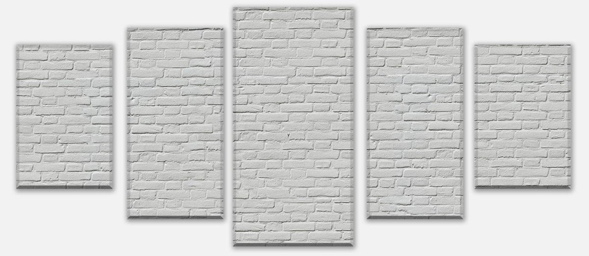 Leinwandbild Mehrteiler weisser Backstein M0050 entdecken - Bild 1