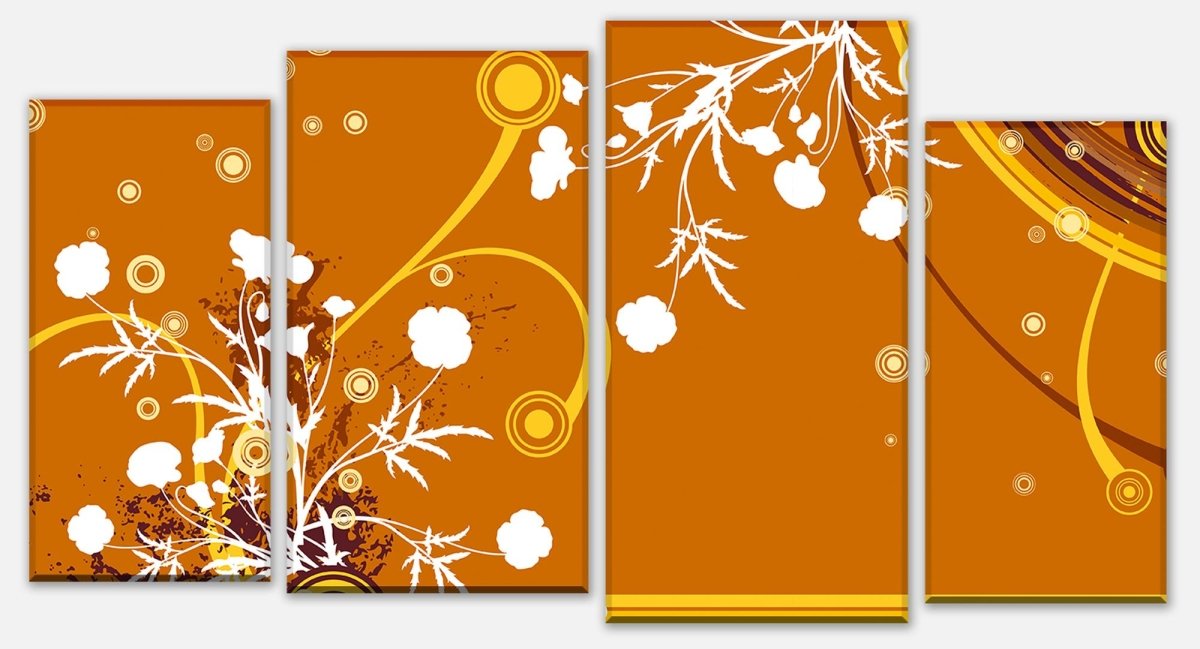 Leinwandbild Mehrteiler Sandra Floral Blüten M0068
