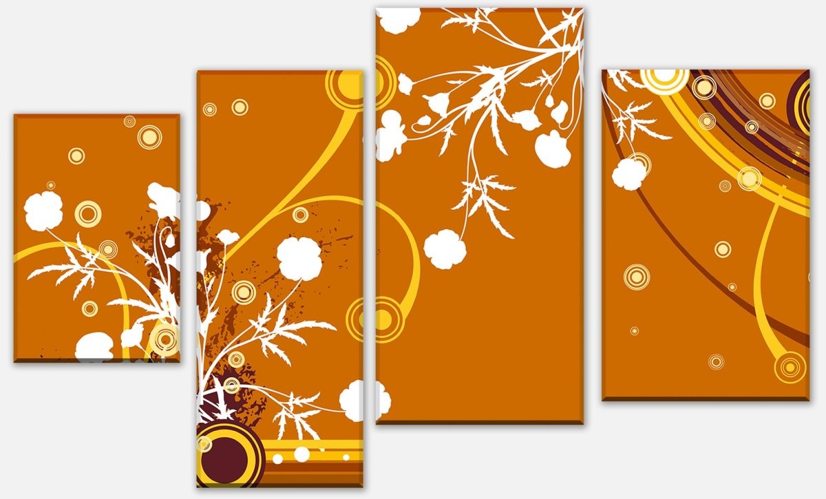 Leinwandbild Mehrteiler Sandra Floral Blüten M0068