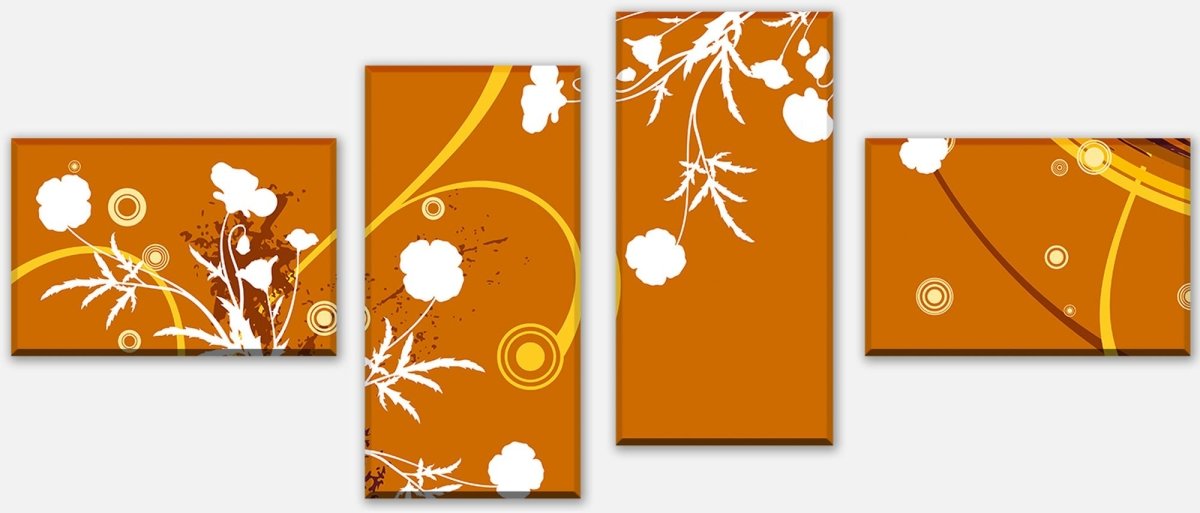 Leinwandbild Mehrteiler Sandra Floral Blüten M0068