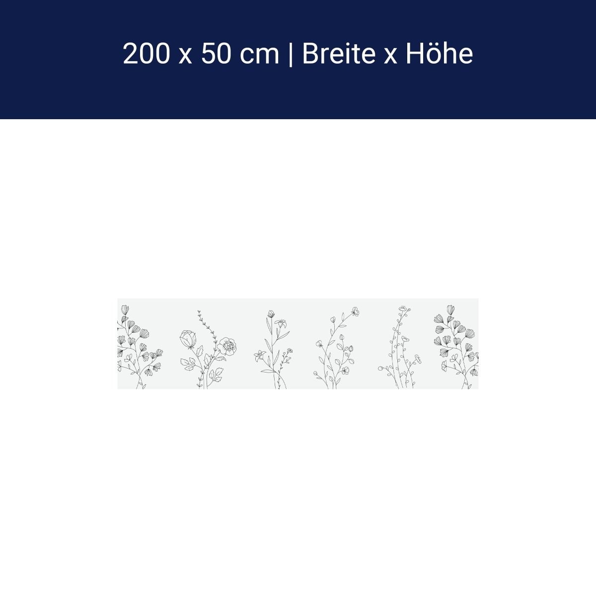 Panorama-Fototapete Minimalistische Blumen M0072