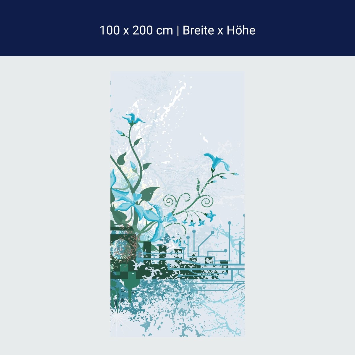 Duschwand Luisa Blüten M0078