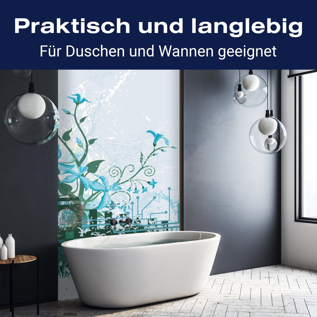 Duschwand Luisa Blüten M0078 entdecken - Bild 3