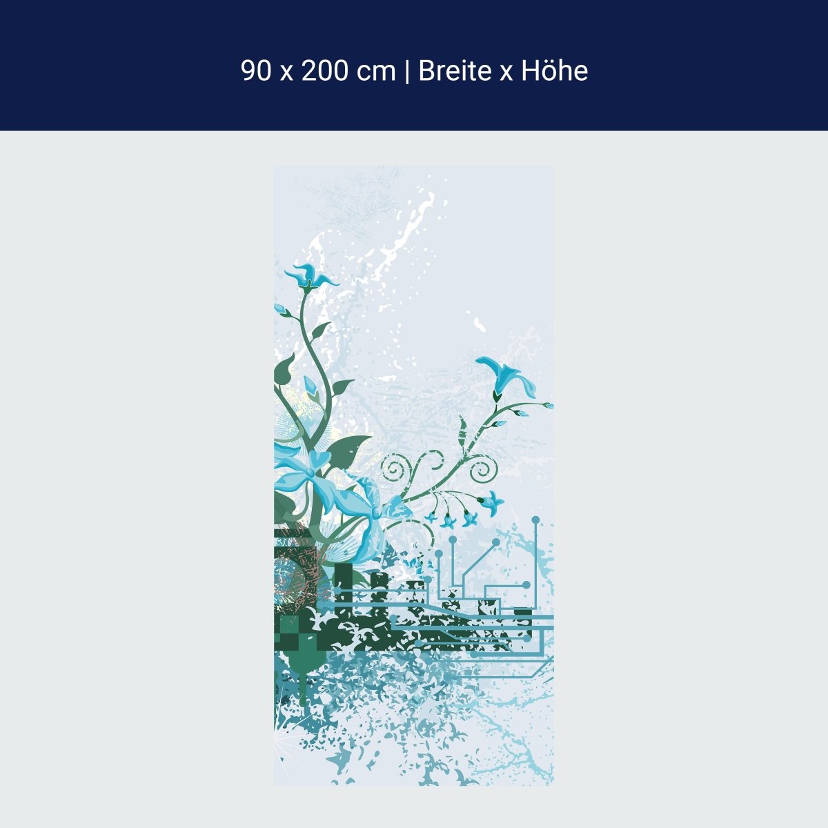 Duschwand Luisa Blüten M0078