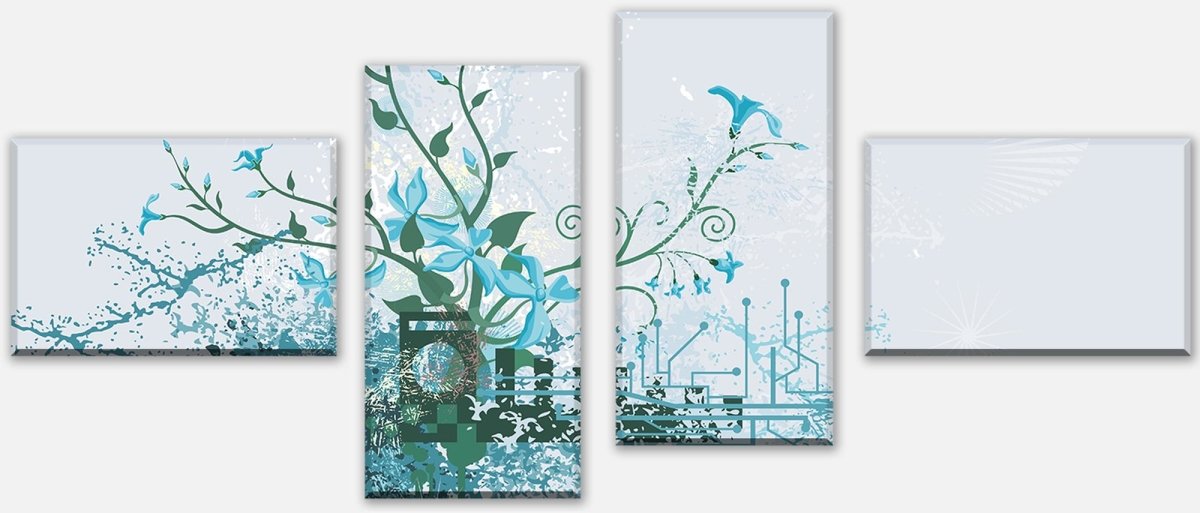 Leinwandbild Mehrteiler Luisa Blüten M0078