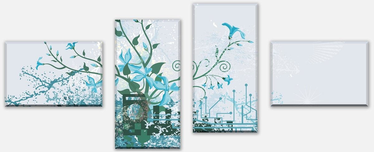 Leinwandbild Mehrteiler Luisa Blüten M0078